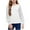 White, variant on BLTIBY Girls Long Sleeve Shirts Spring Fall Chiffon Solid Color Blouses Dot Frill Neck Casual Loose Cute Top Tee Black 9-10 Years