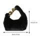 thumbnail image 2 of Bolso de mano de ocio Likrtyny con compartimentos con cremallera felpa 10,24x5,12x4,72 pulgadas, 2 of 8