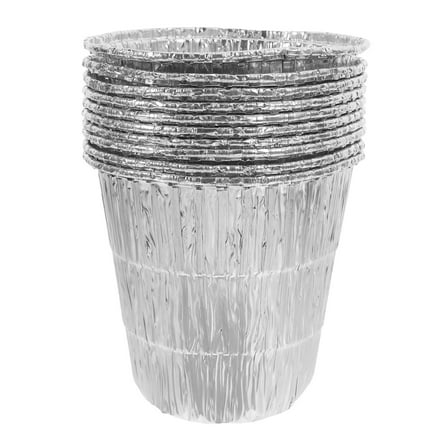 Tineasur 10Pcs Bbq Aluminum Foil Grease Tray Liners for Grill Smoker Baking Steaming Use