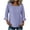 Purple, variant on Tops for Women Square Neck 3/4 Sleeve Textured Blouse Vintage Summer Linen Blend Shirts for Lady Purple S