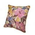 thumbnail image 3 of Set Of Two 20" X 20" Multicolored Floral Zippered 100% Cotton Throw Pillow, 3 of 3