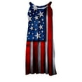 thumbnail image 4 of OAVQHLG3B Summer Dress for Women 4th of July Outfits for Women Casual Round Neck Leisure And Entertainment Sling Digital Print Mini Dress, 4 of 5