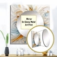 thumbnail image 3 of Designart "Abstract Blooming Magnolia White, Amber, Blue Hues" Flowers Square Mirror Wall Decor Traditional - Large Blue Square Bathroom Mirror - Square Printed Wall Mirror Art, 3 of 5