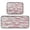 Delicate White Lace Floral Pattern, variant on 2-Piece Kitchen Mat Set Non Slip Washable Floor Mats Decorative Rugs for Kitchen Sink Laundry Cartoon Red Mushroom Pattern