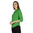 thumbnail image 3 of Inkmeso Stylish Mandarin Collar Top For Women Casual Solid Relaxed-Fit Zipper Front Tunic, 3 of 7