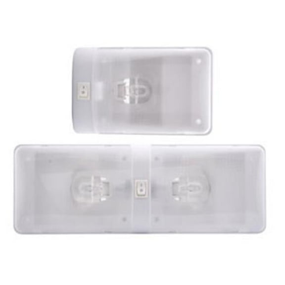 Interior RV Double Light - White