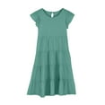 thumbnail image 5 of Fjofpr Girls Dresses $ 10.00 Fashion Girls' Summer New Short Sleeve Ruffled Pockets Round-Neck Solid Dress（6M-15Y）, 5 of 7