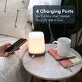 thumbnail image 4 of Macally LAMPCHARGESQ Night Stand Lamp with 4 Port USB Charge, 4 of 5