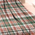 thumbnail image 3 of Green Red Brown and White Checkered Pattern Blanket,Comfortable Soft Flannel Throw Blanket,All Season,Warm Lightweight Blankets for Sofa Bed Couch Living Room Chair,30"x40", 3 of 4