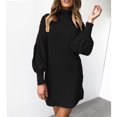 thumbnail image 4 of Vestido de Suéter de Cuello Alto Para Mujer Suéter de Punto Casual Suéter de Manga Larga Suelto Vestido de Suéter Odeerbi ODB112733, 4 of 6