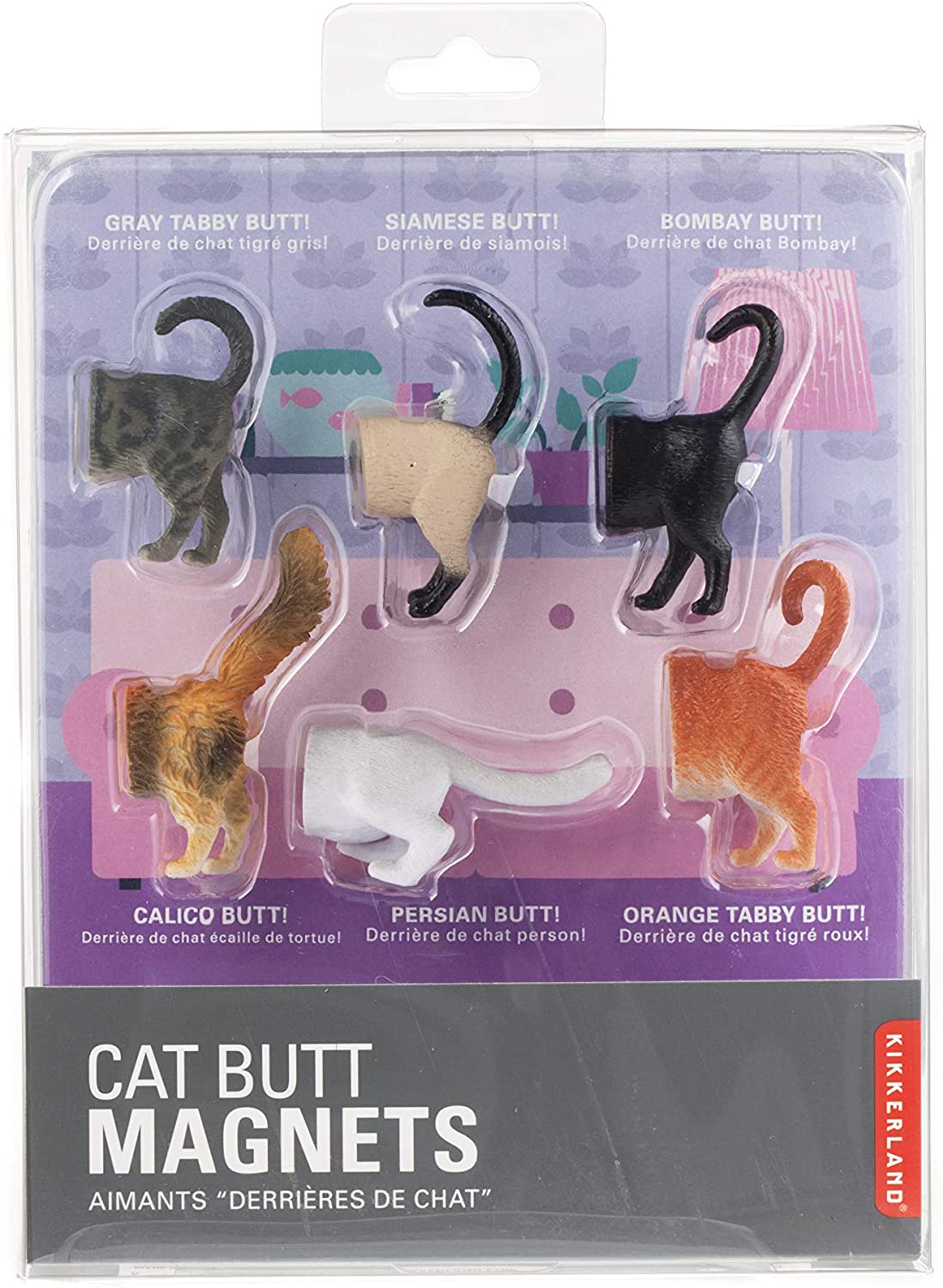 Kikkerland Cat Butt Magnet Set Set Of 6 Walmart Com