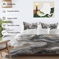 thumbnail image 3 of Cal King 4 Piece Bedding Set Abstract Brown Gray Marble Soft Breathable Duvet Cover and Pillowcase,Modern Watercolor Liquid Duvet Cover Set Washable Bed Sheets for Bedroom Dormitory Guest Room, 3 of 9