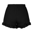 thumbnail image 4 of EaskTriop Women's Lounge Shorts High Waisted Elastic Drawstring Ruffle Shorts Comfy Soft Wide Leg Pajama Sleep Bottoms Summer Beach Shorts, 4 of 6