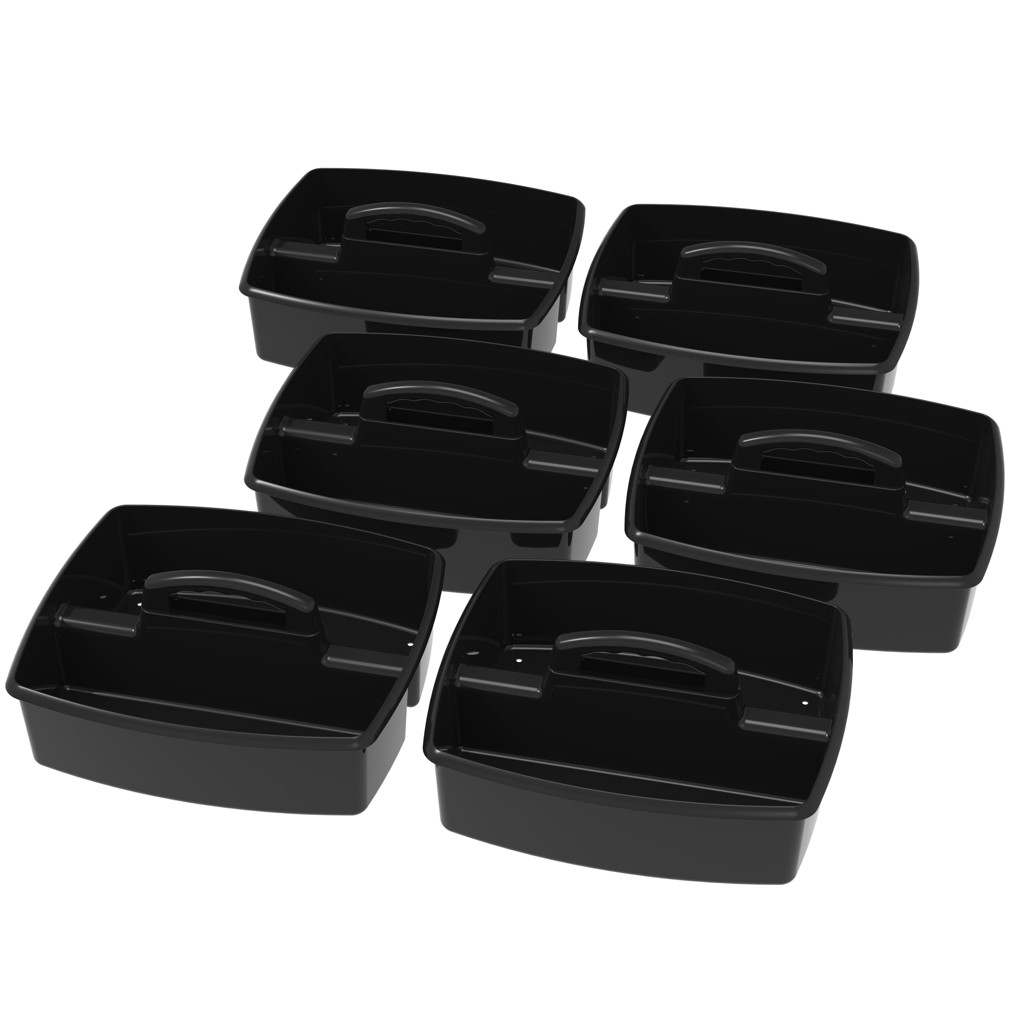 Storex Large Caddy, Black, 6Pack