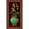 thumbnail image 2 of Kruskamp, Janet 15x24 Black Ornate Wood Framed with Double Matting Museum Art Print Titled - Ginger Jar with Orchids II, 2 of 4
