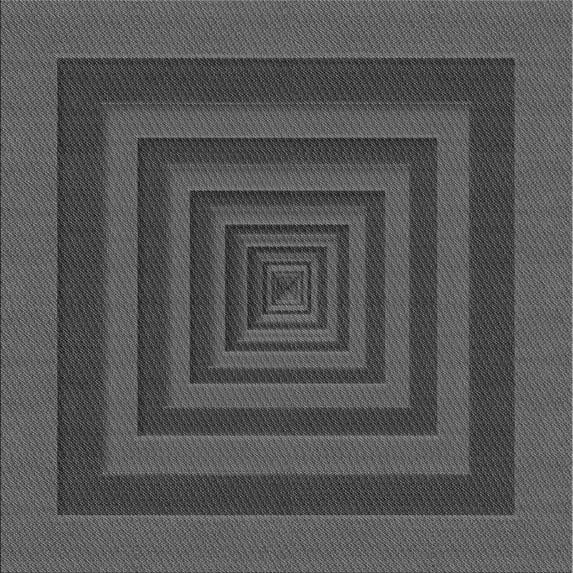 Ahgly Company Indoor Square Patterned Sonic Silver Gray Area Rugs, 4' Square