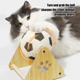 thumbnail image 5 of Cat Scratching Ball – Interactive Cat Toy With Wooden Base | Spherical Nail File Scratcher For Indoor Cats, Enrichment & Exercise For Small To Medium Breeds, 5 of 9