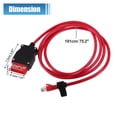 thumbnail image 4 of Reemplazo del adaptador del cable OBD del coche para vehículos Volvo 2016 Plástico de metal rojo negro, 4 of 7