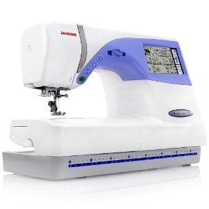 Janome Memory Craft MC 9500 Sewing and Embroidery Machine w/ 90 Built-In Embroidery Designs + 98 Sewing Stitches + 3 Embroidery Fonts +
