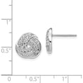 thumbnail image 4 of 14K White Gold Diamond Love Knot Earrings (12 X 12) Made In India em3834-050-wa, 4 of 5