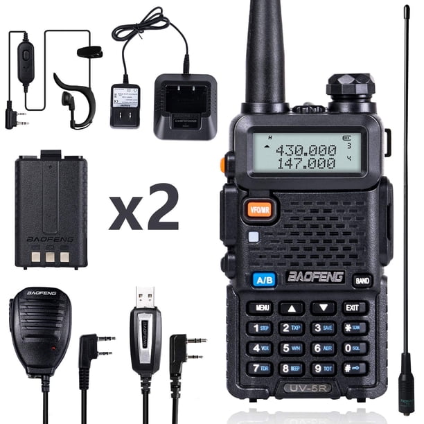Ham Radio BAOFENG UV-5R 8W con batería de 1800 mAh y antena 771