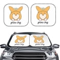 thumbnail image 2 of Disketp 2 Piece Prince Corgi Dog Pattern Windshield Sunshades,Folding Windshield Sun Shade For Car Suv Trucks Sedan,Blocks Uv Rays Sun Visor Protector-Small, 2 of 7
