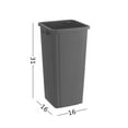thumbnail image 2 of 92 Qt. 23 Gallon 87 Liters Gray Square Trash Can. Kitchen Garbage Can Recycle Bin Trash Can Outdoor, 2 of 5