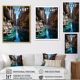 thumbnail image 4 of Designart "Contrasting River in the Canyon I" Landscape & Nature Floater Framed Wall Art Print, 4 of 7