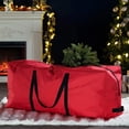 thumbnail image 3 of Christmas Tree Storage Bag Holiday Decor Storage Bag Waterproof, Insect-Proof, Dust-Proof Storage Bag Multi-Functional Storage Bag for Wrapping Paper, Ornaments, Wreaths, Garlands(Red M), 3 of 7