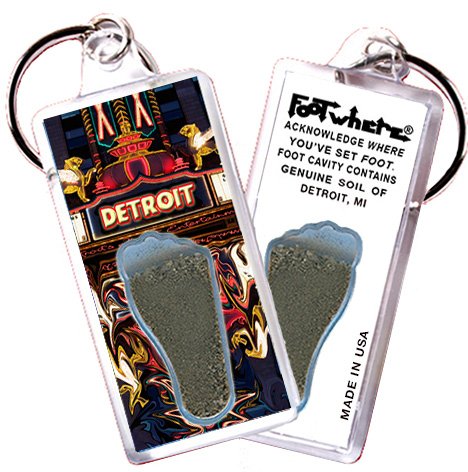 Detroit FootWhere Souvenir Lanyards.(DET300 - Assorted) 6 Piece Set
