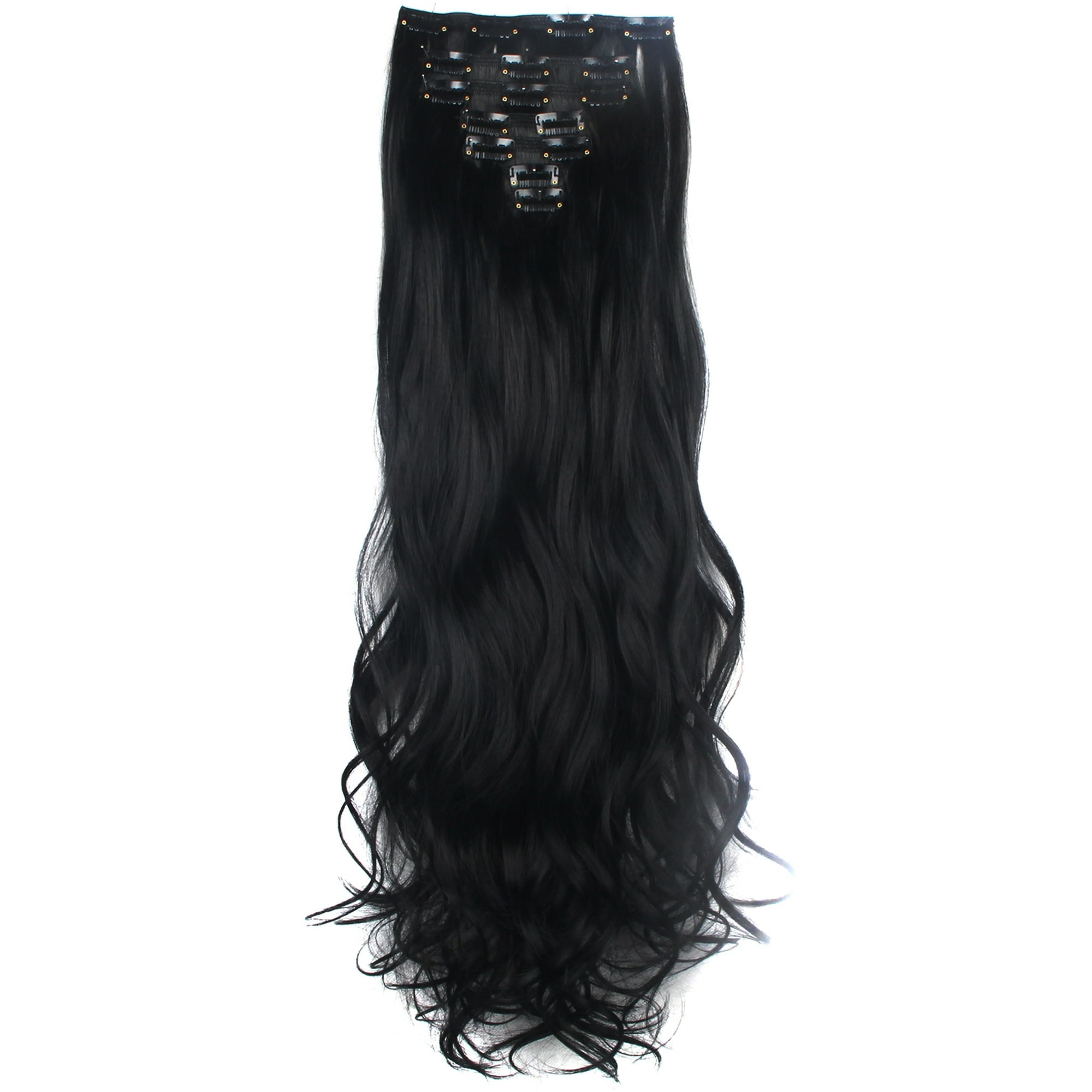 ?24” CURLY FULL HEAD CLIP IN EXTENSIONS *NWT* SAYFUT 24 main image 2