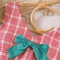 thumbnail image 6 of Baby Girl Dress Small And Medium Sized Summer Sleeveless Vest Plaid Bowknot Dress Casual Skirt Flowy Beach Dress,Size 4 Years-5 Years, 6 of 8