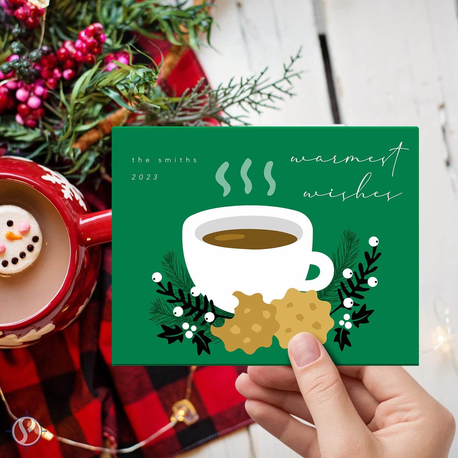 A2 Green Blank Greeting Cards with Green Envelopes – Great for Holiday, Christmas and New Year Greetings, Invitations, and Thank You Cards | 4.25” x 5.5” (When Folded) | 25 Cards and 25 Envelopes