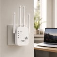 thumbnail image 6 of WiFi Range Extender 300Mbps Wireless Signal Booster with 4 Antennas for Home, Covers Up to 5000 sq.ft and 35 Devices, 6 of 8