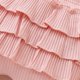 thumbnail image 5 of Conjuntos de blusas y camisas de cuello redondo y manga larga para niña, mono de cuello redondo y manga larga con vuelo de color liso con cintura elástica, pantalones estampados y diadema, conjunto de, 5 of 6
