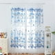 thumbnail image 2 of 100 x 200 cm Estampado floral Bufanda transparente Cortina transparente Voile Paneles de ventana Azul, 2 of 14