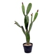 thumbnail image 1 of Vickerman FE191434 34 in. Green Potted Cactus Plastic Planter Pot, 1 of 3