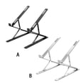 thumbnail image 2 of Soporte plegable para computadora portátil Oficina en casa Computadora portátil Soporte ajustable portátil plegable Aleación de aluminio, Negro Inevent EL5629-01B, 2 of 7