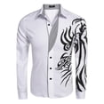 thumbnail image 5 of COOFANDY Men's Fashion Print Dress Shirt Casual Cotton Button Down Shirts, 5 of 7