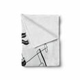 thumbnail image 2 of Scandinavian Soft Flannel Fleece Throw Blanket, Skiing Reindeer with Winter Clothing Christmas Season Illustration, Cozy Plush for Indoor and Outdoor Use, 50" x 60", White Charcoal Grey, by Ambesonne, 2 of 6