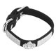 thumbnail image 1 of Collar de diamantes de imitación brillante de conejito, collar de corona de diamantes de imitación para mascotas de animales pequeños con hebilla en forma de D, corona negra XS, 1 of 5