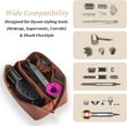 thumbnail image 4 of Universal Travel Storage Bag for Hair Dryer, All-in-One Storage Organizer Bag for Hair Tools Attachments, Brown, 4 of 16