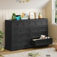 thumbnail image 6 of 9 Drawers Dresser with Charging Station, Black Dresser Chest of Drawers with 9 Drawers for Bedroom, Large Storage Cabinets for Living Room, 6 of 8