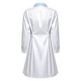 thumbnail image 4 of DPOIS Women's Lab Coat Doctor Nurse Long Sleeve Medical Coat White Peaked Lapel M, 4 of 7