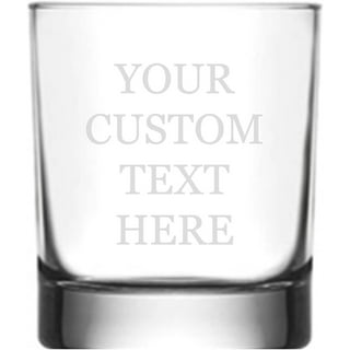 Carraway Personalized Square Whiskey Glass, Clear