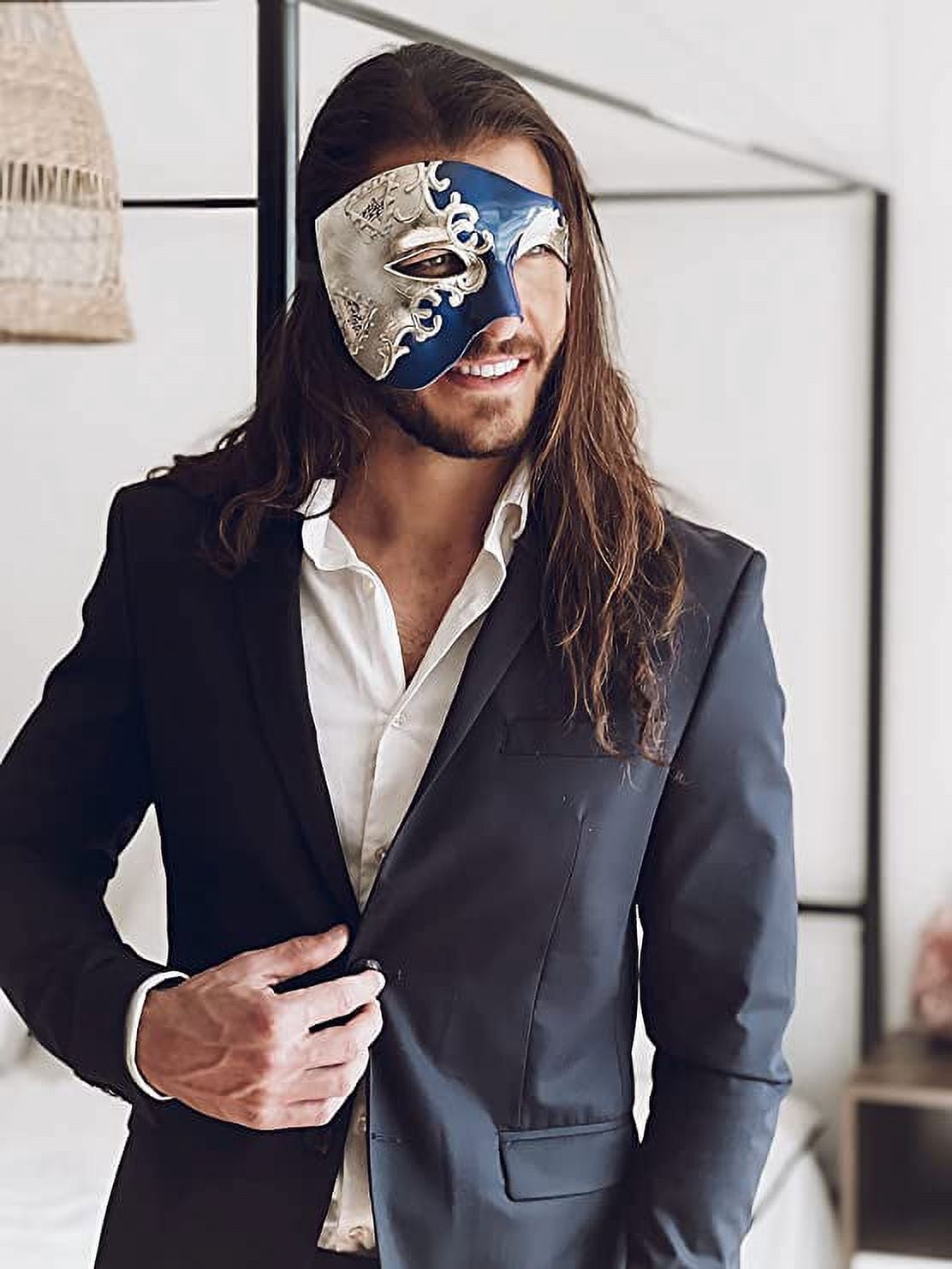 Luxury Mask Vintage Phantom of the Opera Mask – Venetian Half Face Mask – Costume Party, Masquerade Ball Carnival Mardi Gras