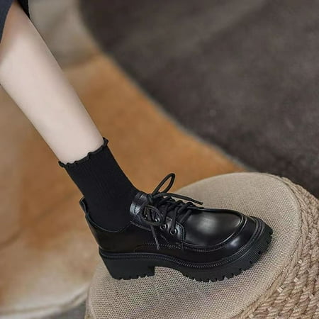 

Soft British Shoes 2024 New Japanese JK Lace-up Shoes with Skirt Thick Bottom Loafers for Children Spring and Autumn