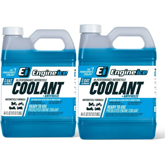 Engine Ice Off-Road High-Performance Motorcycle Coolant and Antifreeze, 2 Pack, Blue
