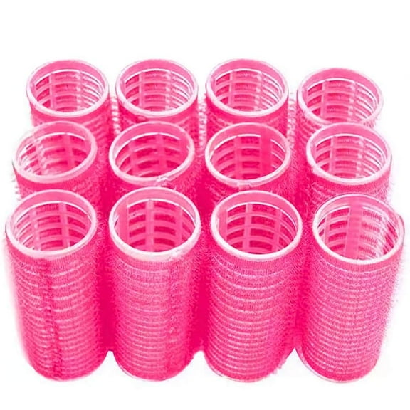 Hair Rollers, 12 Pack Self Grip Salon Hairdressing Curlers, DIY Curly Hairstyle,Colors May Vary, Medium