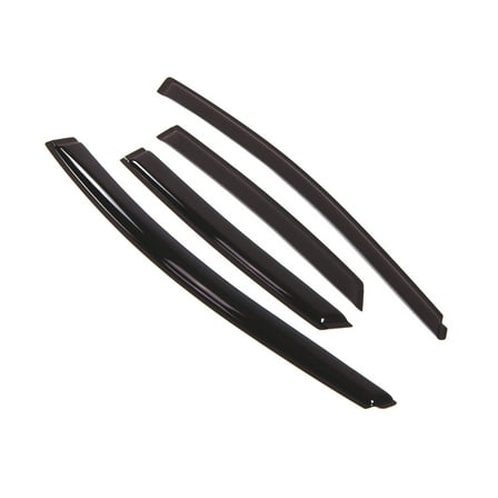 Tuningpros WD2-174B Outside Mount Window Visor Deflector Rain Guard Dark Smoke 4 Pcs Set For 2017-2018 Ford Focus Sedan